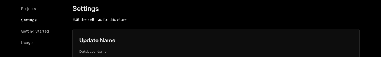 Vercel project settings navigation